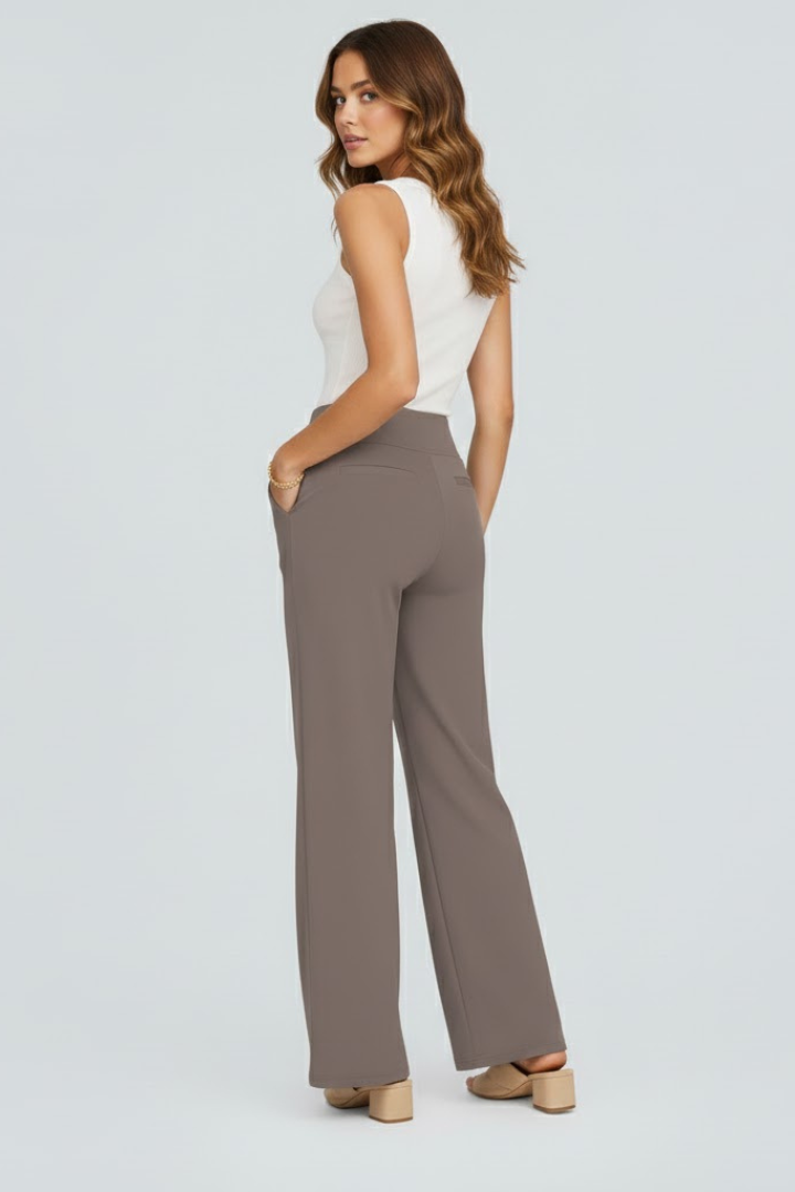 Vesna | Women's Trousers | Wide-Leg High Waist Side Pockets