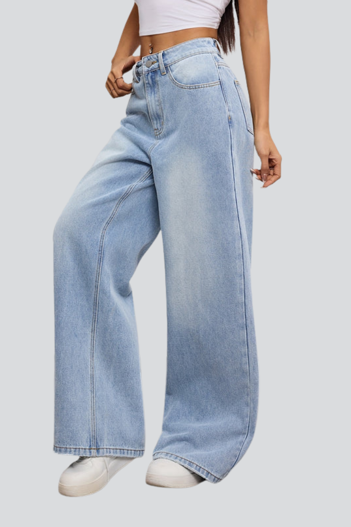 Alla | Women's Jeans | Wide-Leg Button Fastening Front Pockets