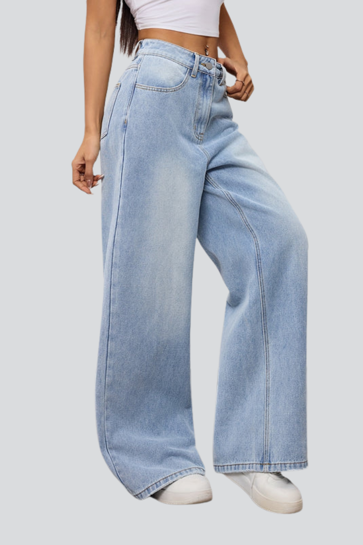 Alla | Women's Jeans | Wide-Leg Button Fastening Front Pockets