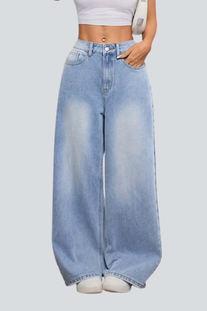 Alla | Women's Jeans | Wide-Leg Button Fastening Front Pockets