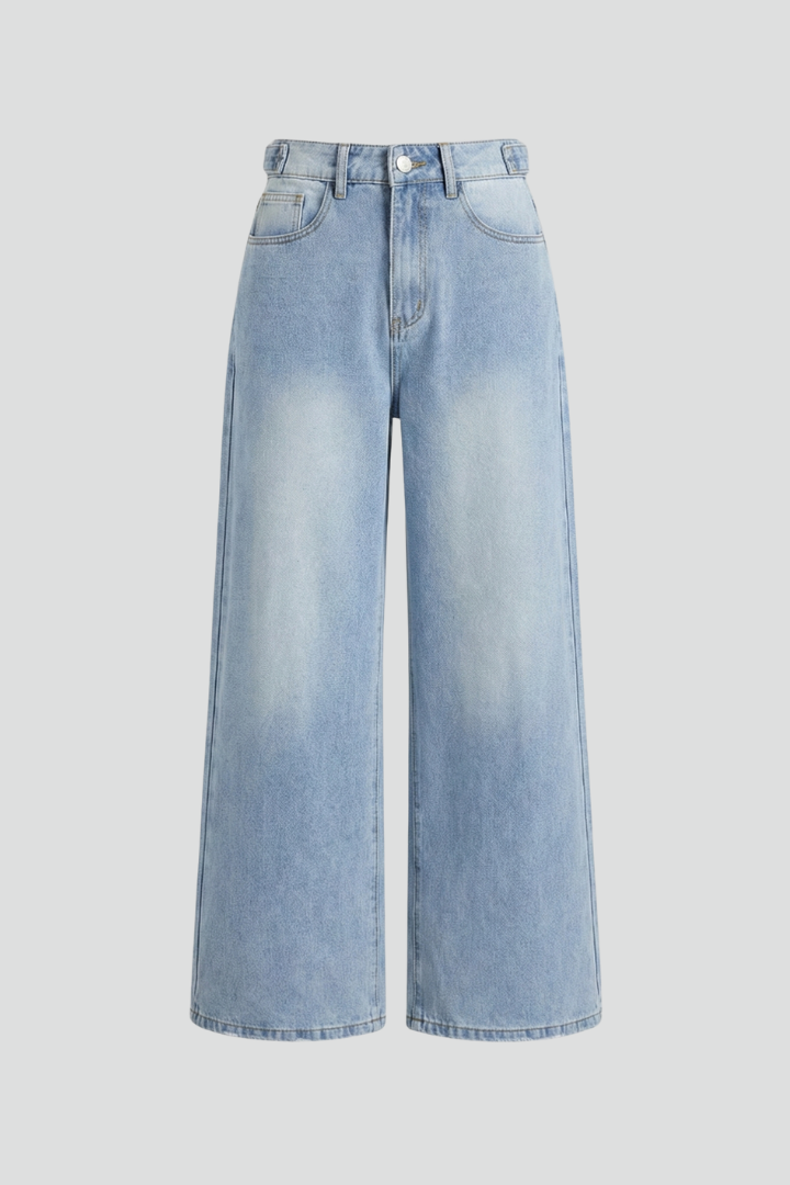 Alla | Women's Jeans | Wide-Leg Button Fastening Front Pockets
