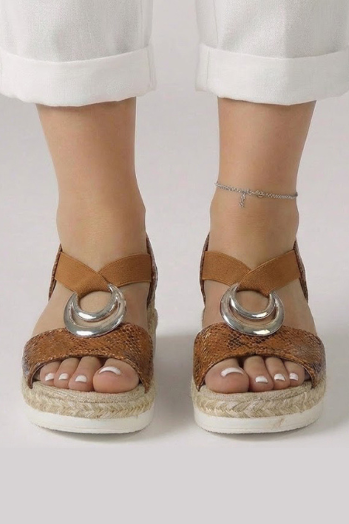 Zola | Women's Sandals | Open Toe Metal Ring Straps