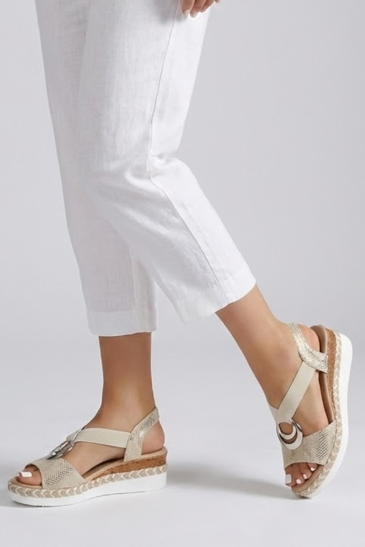 Zola | Women's Sandals | Open Toe Metal Ring Straps