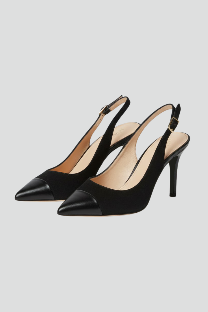Pyrrha | Women's Slingback Heels | Pointed Toe Adjustable Strap