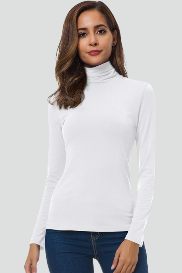 Esme | Women's Sweater | Turtleneck Long Sleeves Plain
