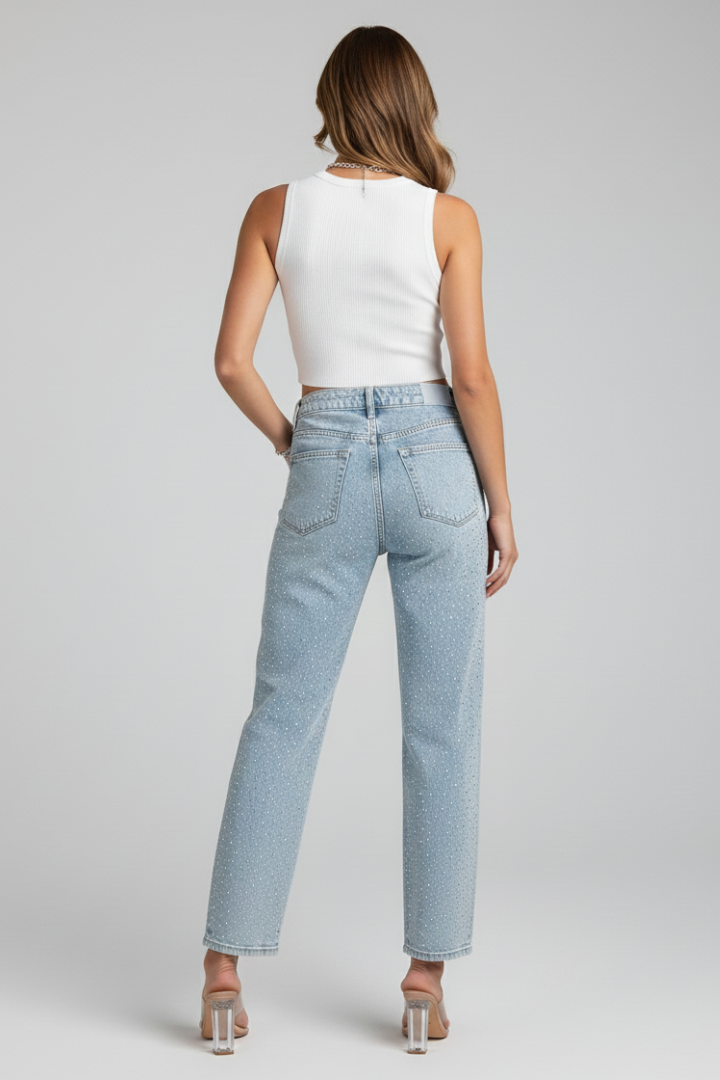 Dagny | Women's Jeans | High Waist Shimmer Surface