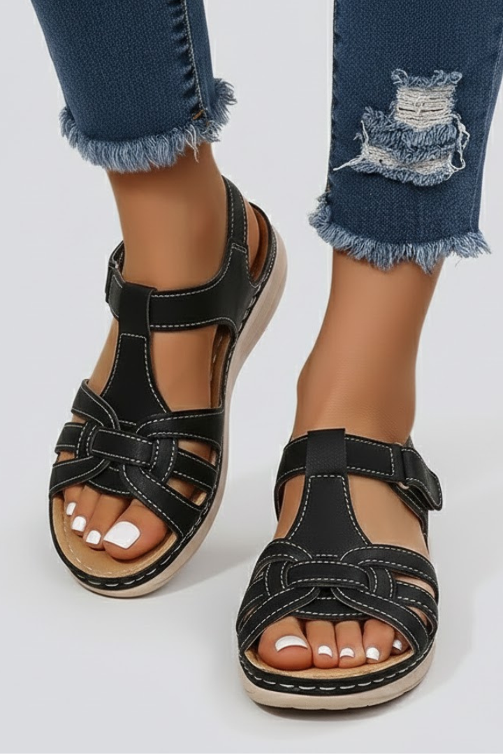 Willa | Women's Open-Toe Sandals | Straps Adjustable Closure