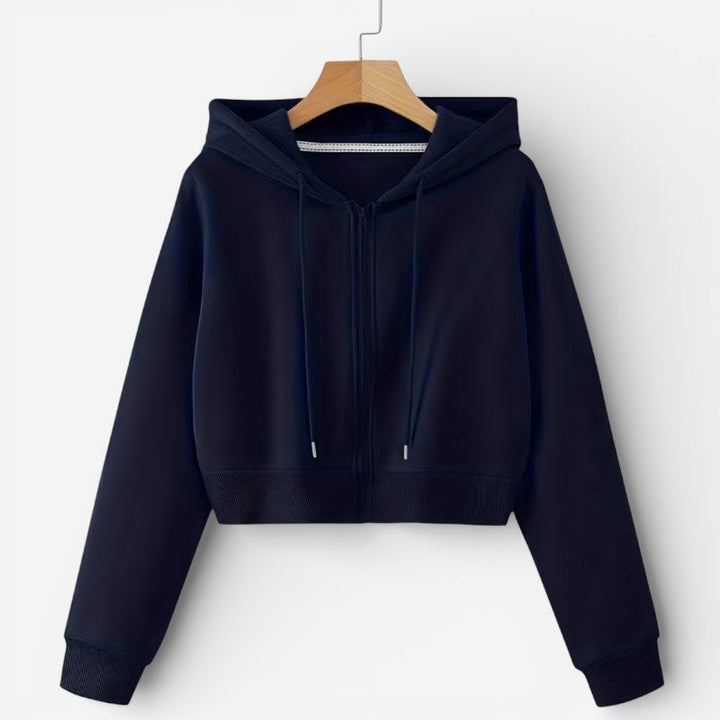 Mila | Women's Cropped Zip-Up Hoodie