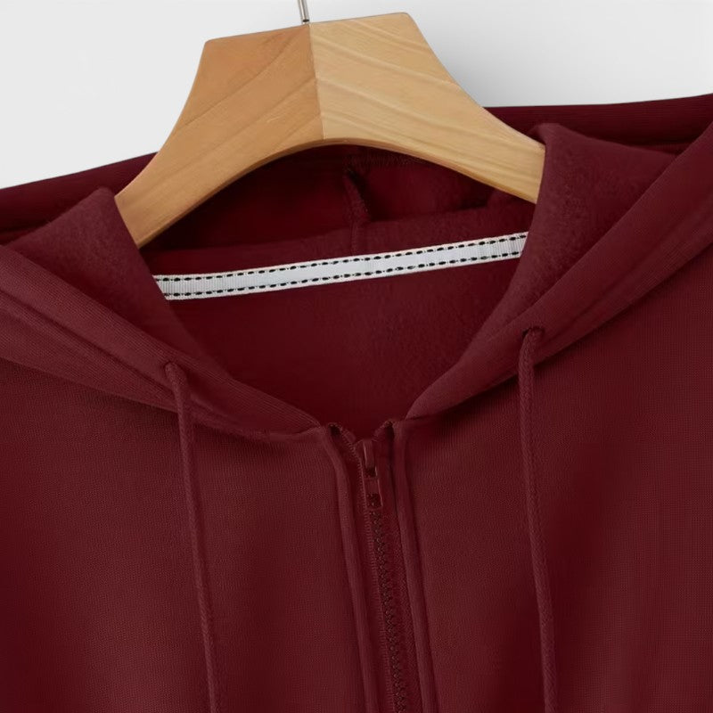 Mila | Women's Cropped Zip-Up Hoodie
