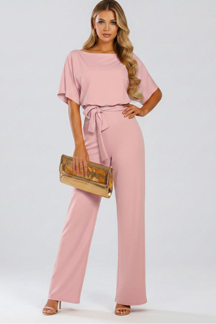 Freya | Women's Jumpsuit | Belt Wide Legs