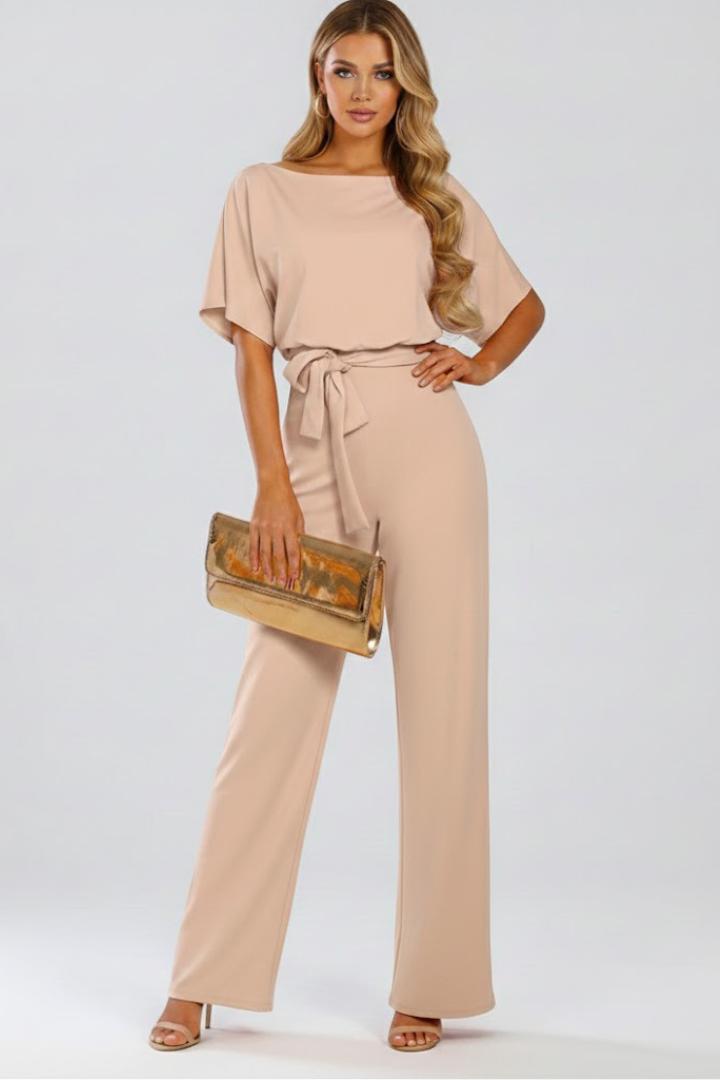 Freya | Women's Jumpsuit | Belt Wide Legs