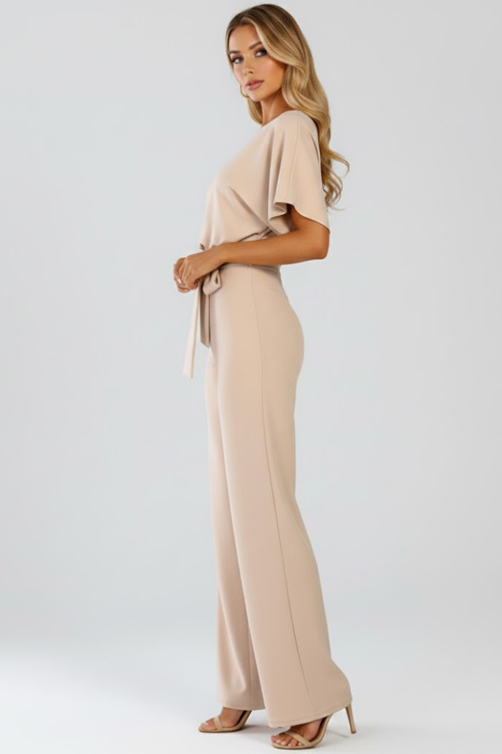 Freya | Women's Jumpsuit | Belt Wide Legs
