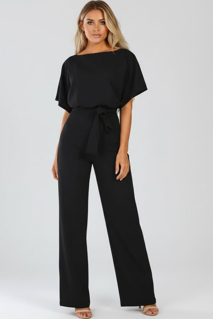 Freya | Women's Jumpsuit | Belt Wide Legs