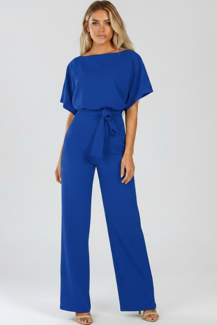 Freya | Women's Jumpsuit | Belt Wide Legs