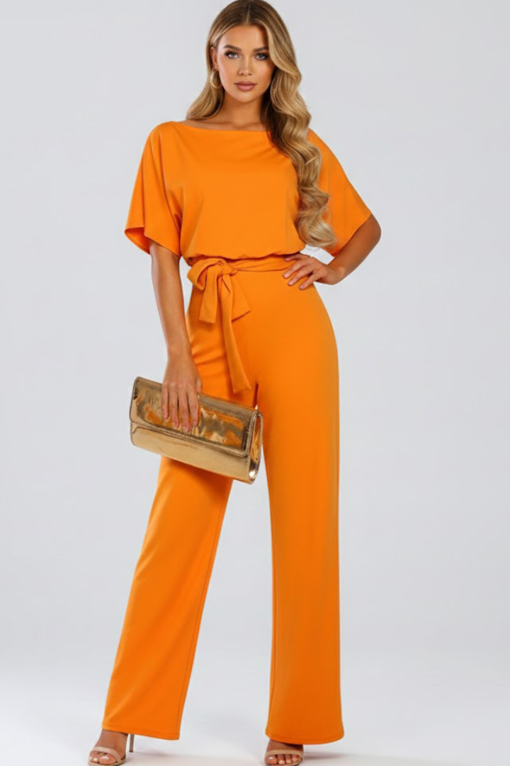 Freya | Women's Jumpsuit | Belt Wide Legs