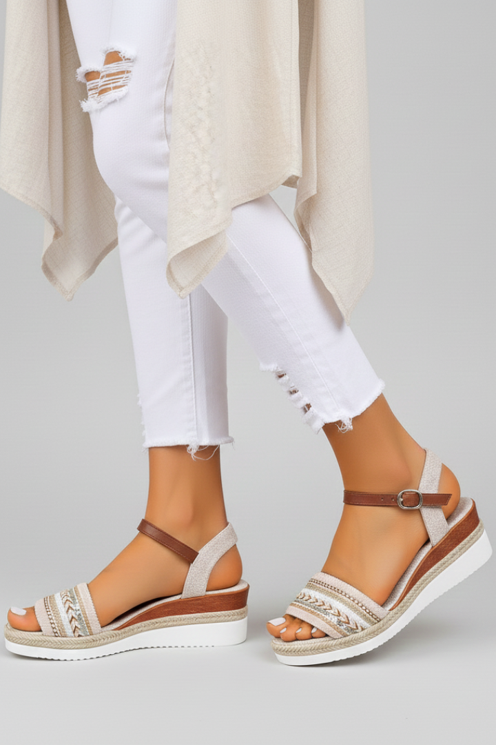 Pasiphae | Women's Wedge Sandals | Adjustable Straps Open Toe