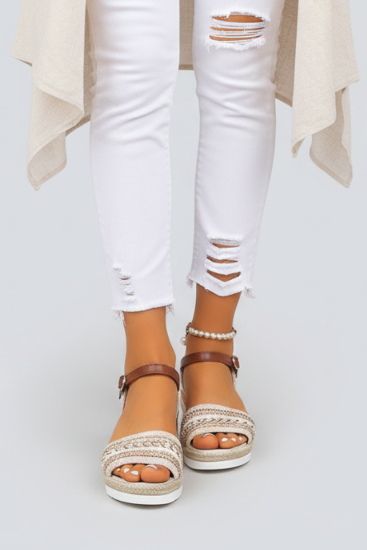 Pasiphae | Women's Wedge Sandals | Adjustable Straps Open Toe