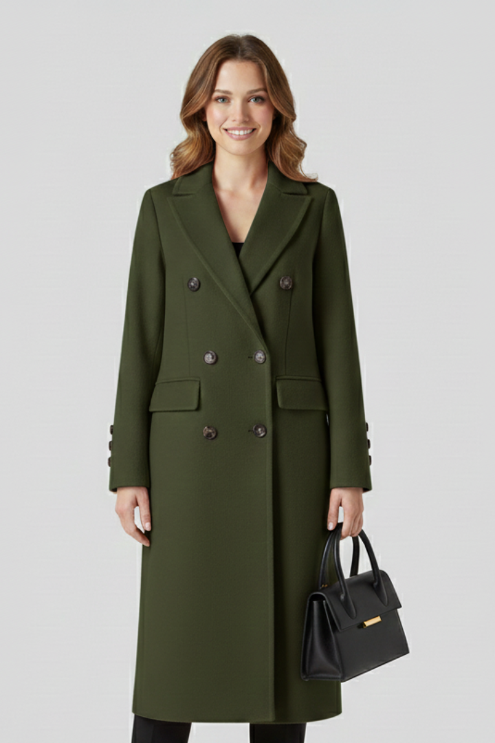 Sabina | Women's Coat | Lapel Collar Button Closure