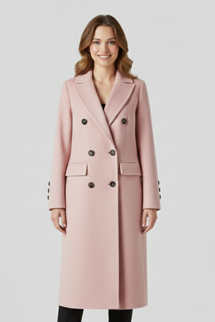 Sabina | Women's Coat | Lapel Collar Button Closure