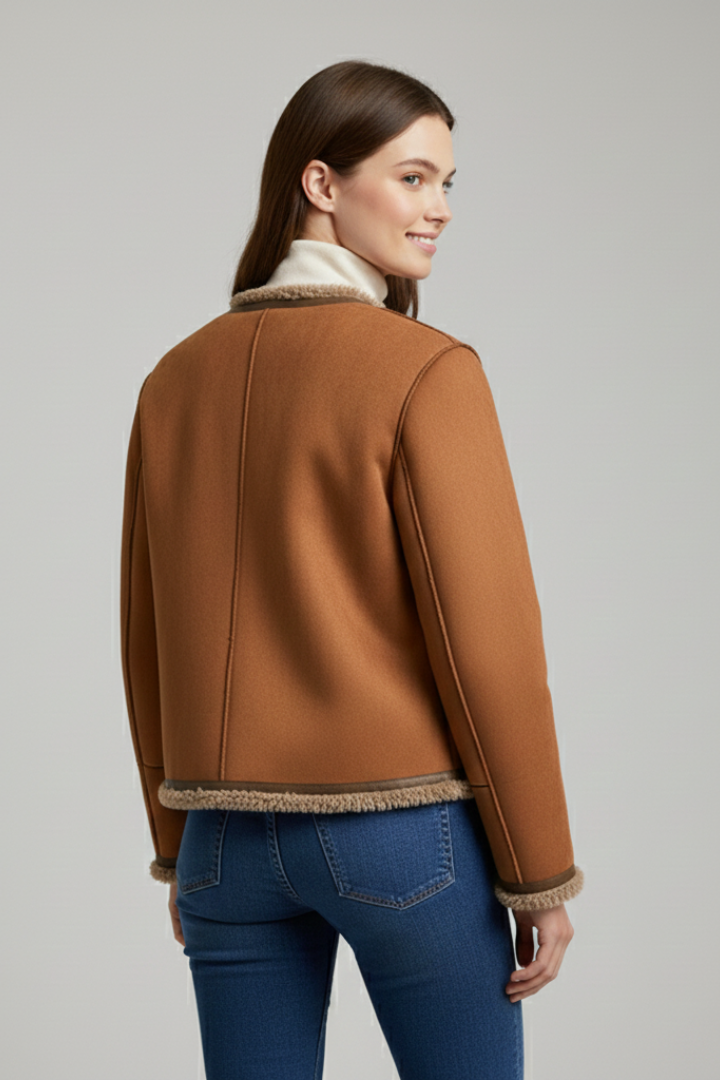 Sempronia | Women's Jacket | Button Closure Trim Edging