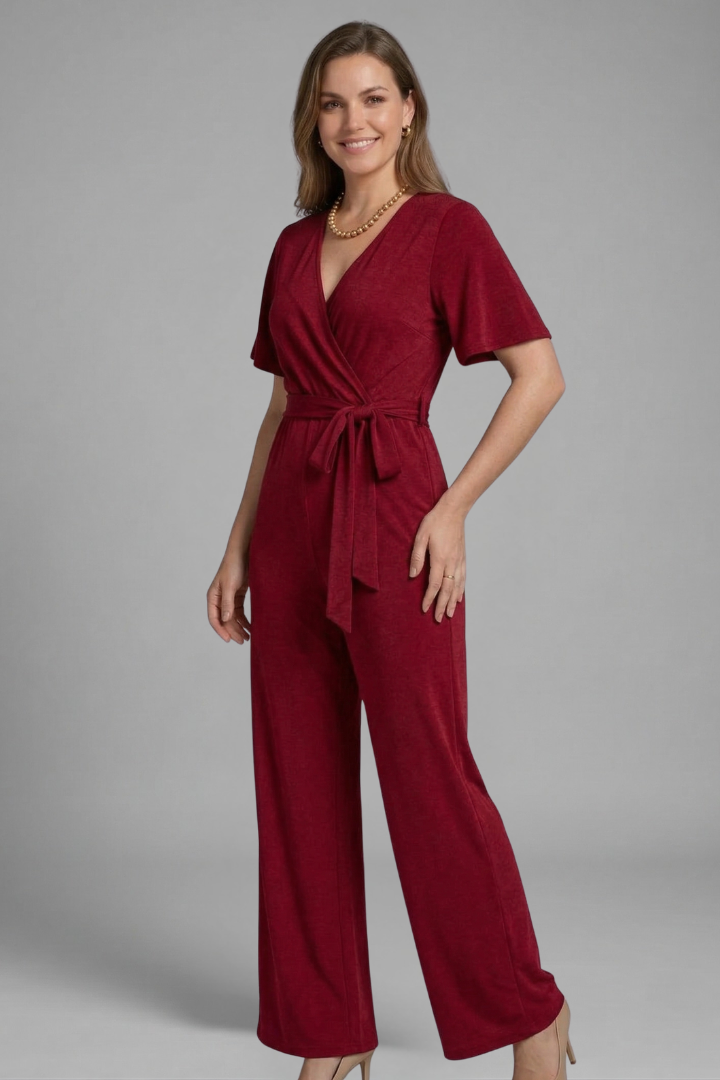 Alara | Women's Jumpsuit | Wrap Front Tie Waist