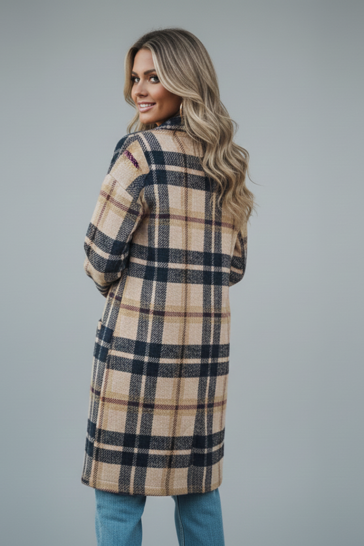 Ambrosia | Women's Long Coat | Button Closure & Pockets