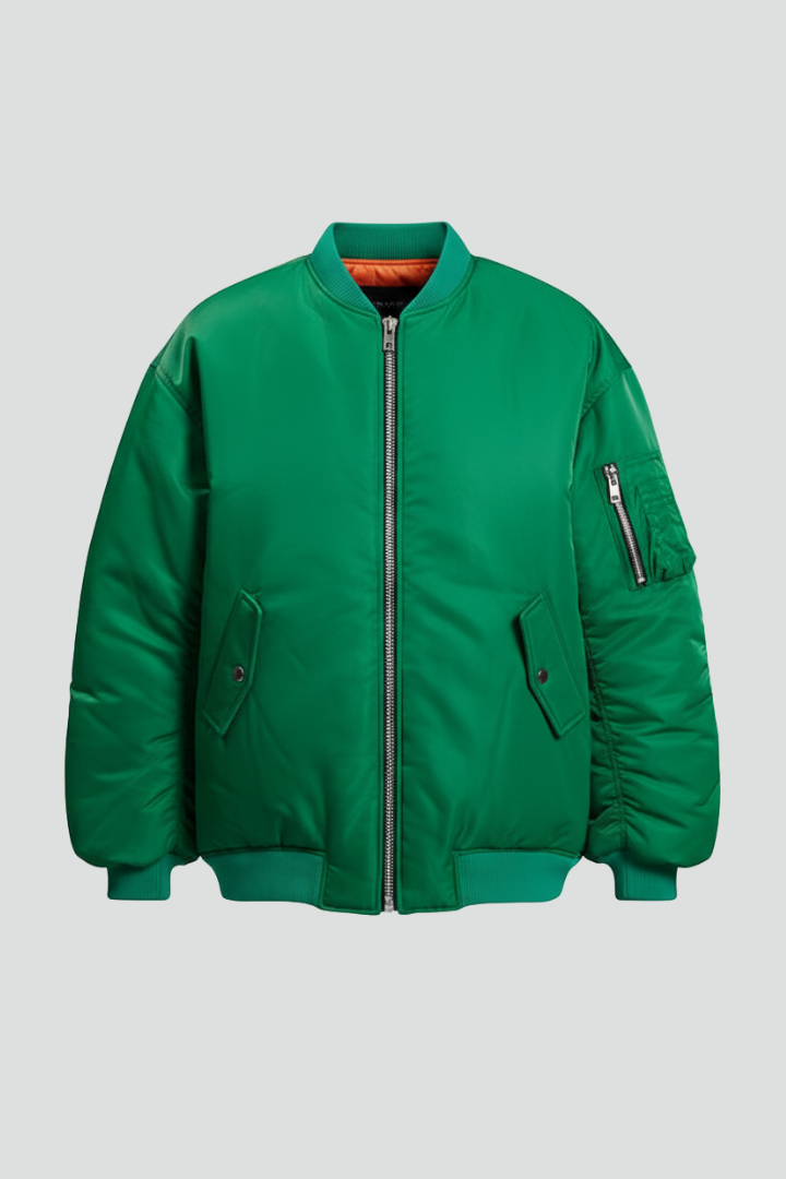 Amymone | Women's Oversized Jacket | Zipper Long Sleeves