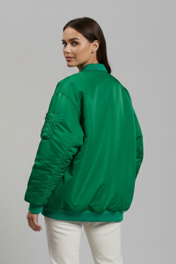 Amymone | Women's Oversized Jacket | Zipper Long Sleeves