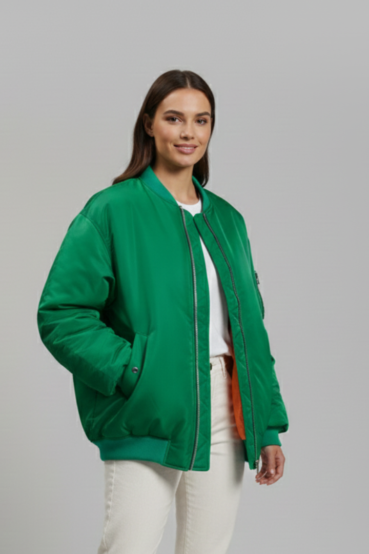 Amymone | Women's Oversized Jacket | Zipper Long Sleeves