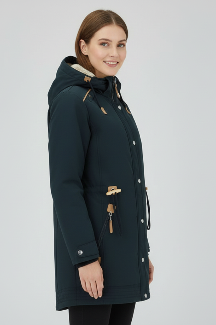 Korinna | Women's Parka Jacket with Hood & Zipper