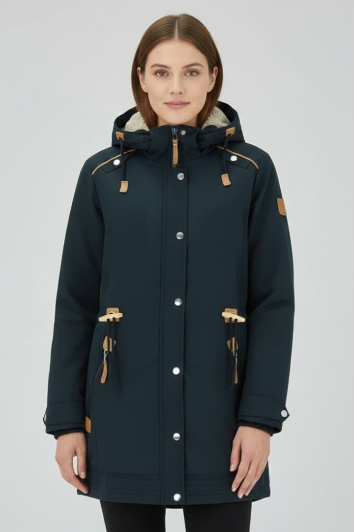 Korinna | Women's Parka Jacket with Hood & Zipper