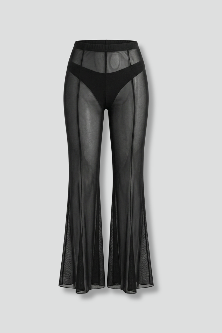 Vala | Women's Trousers | Beach Wide Legs Elastic Waistband