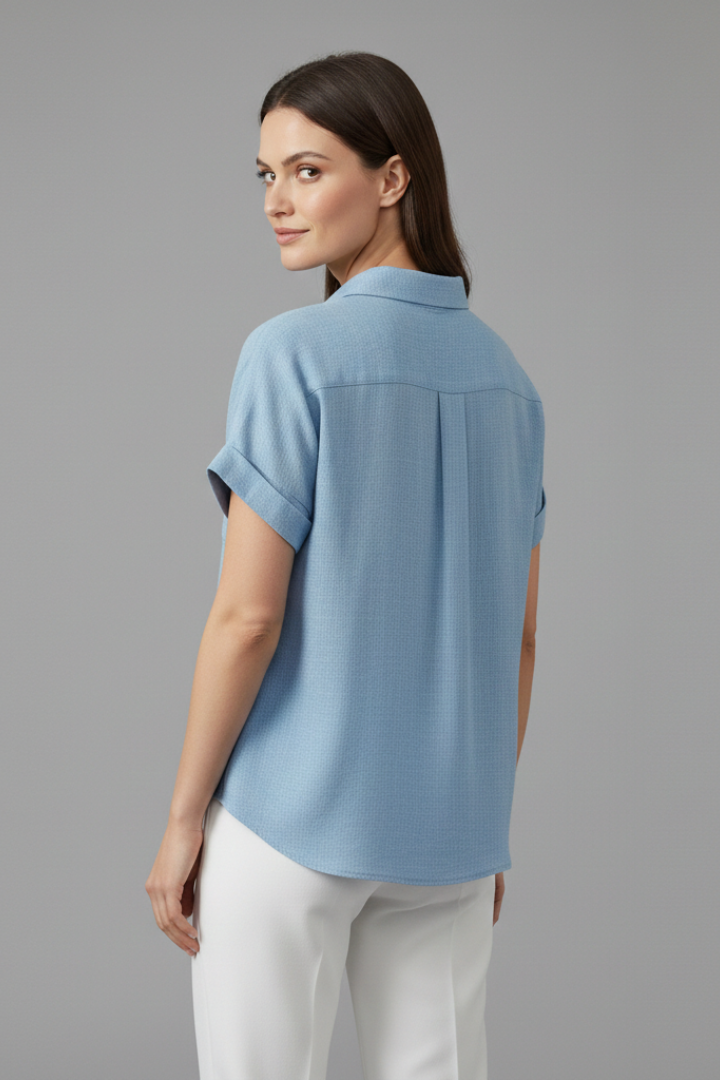 Anwen | Women's Blouse | Collar Short Sleeves