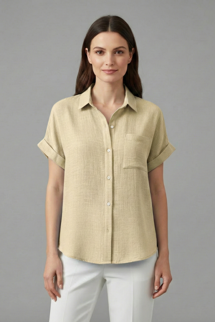Anwen | Women's Blouse | Collar Short Sleeves