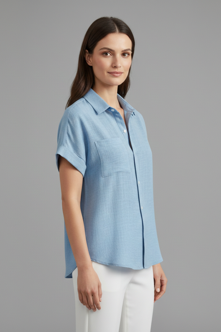Anwen | Women's Blouse | Collar Short Sleeves