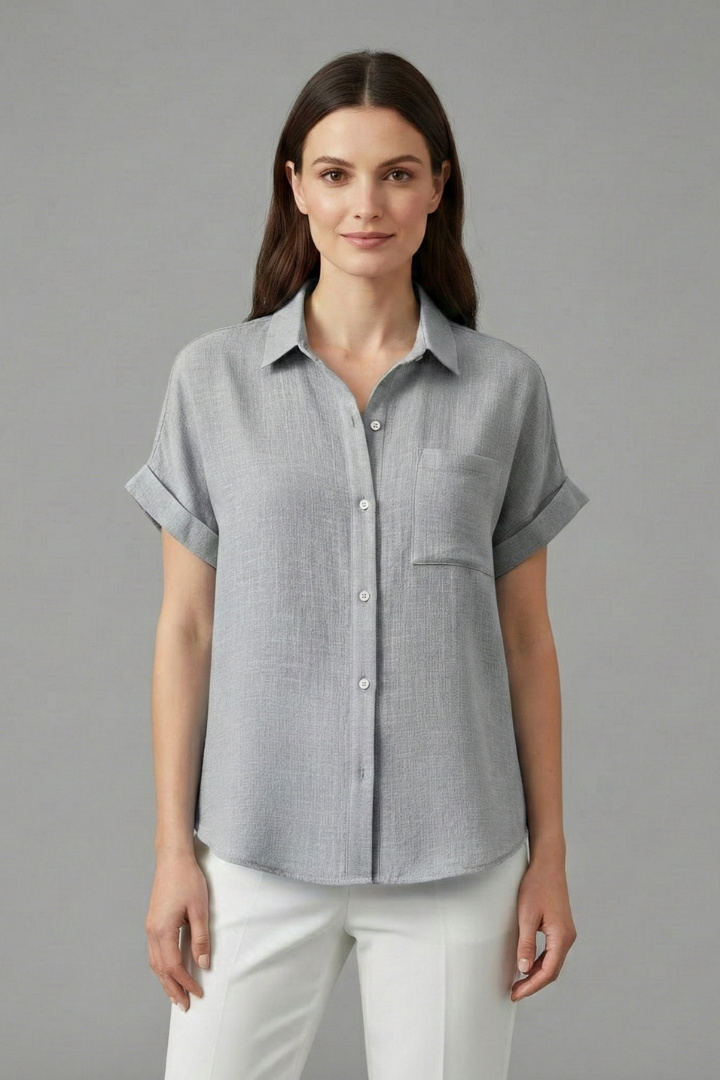 Anwen | Women's Blouse | Collar Short Sleeves