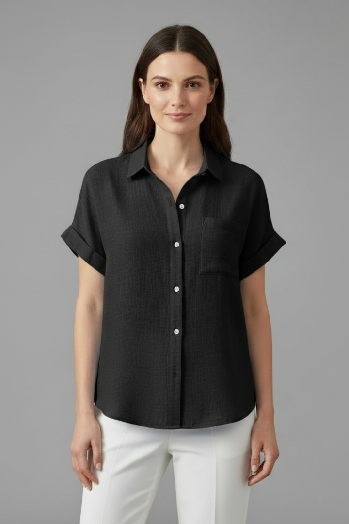 Anwen | Women's Blouse | Collar Short Sleeves