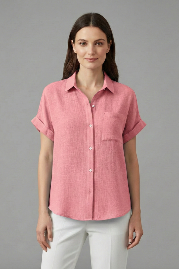 Anwen | Women's Blouse | Collar Short Sleeves
