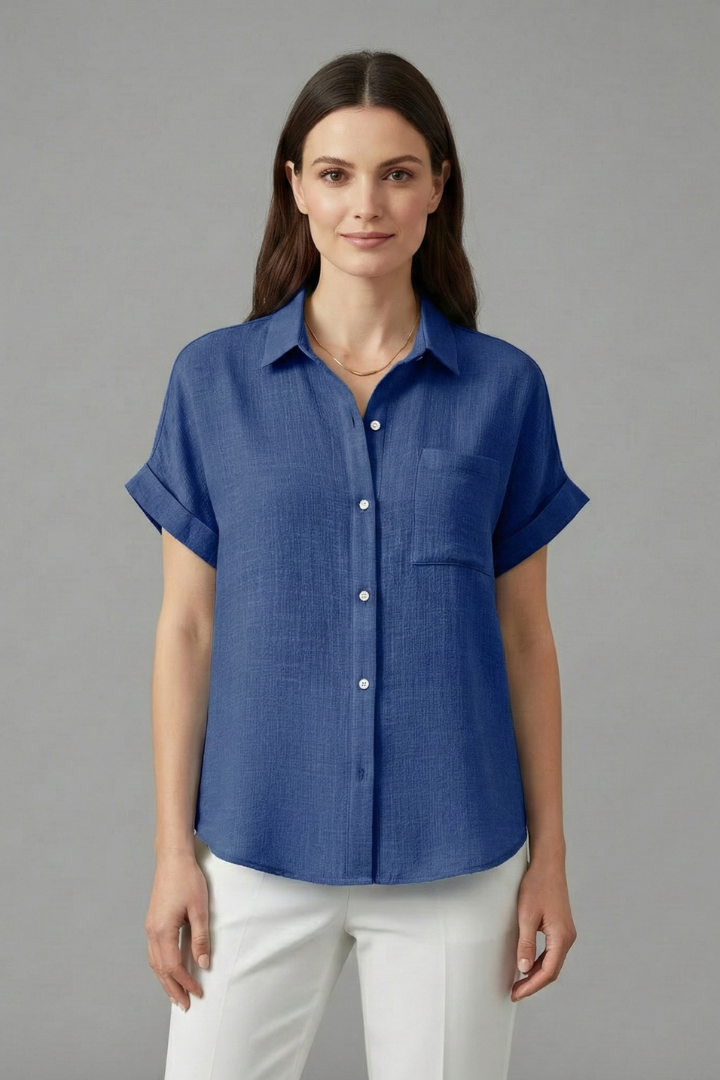 Anwen | Women's Blouse | Collar Short Sleeves