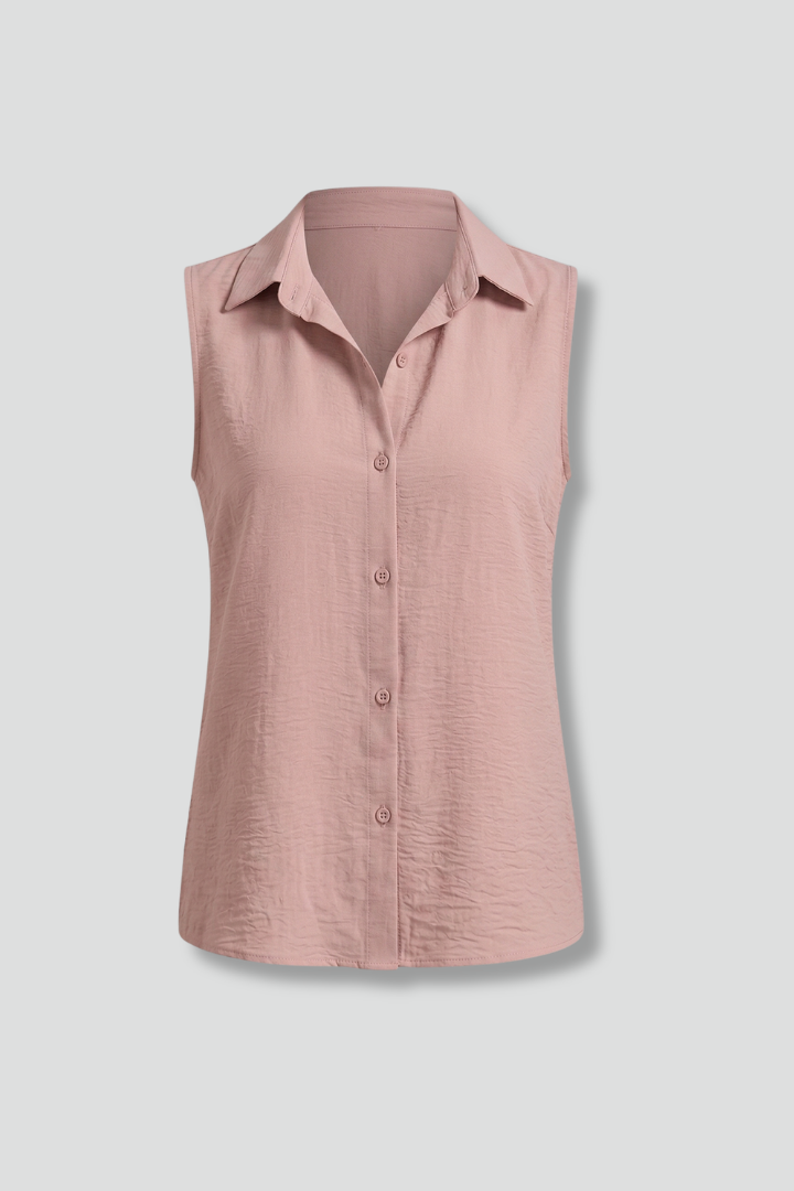 Gwen | Women's Blouse | Collar Sleeveless Cut