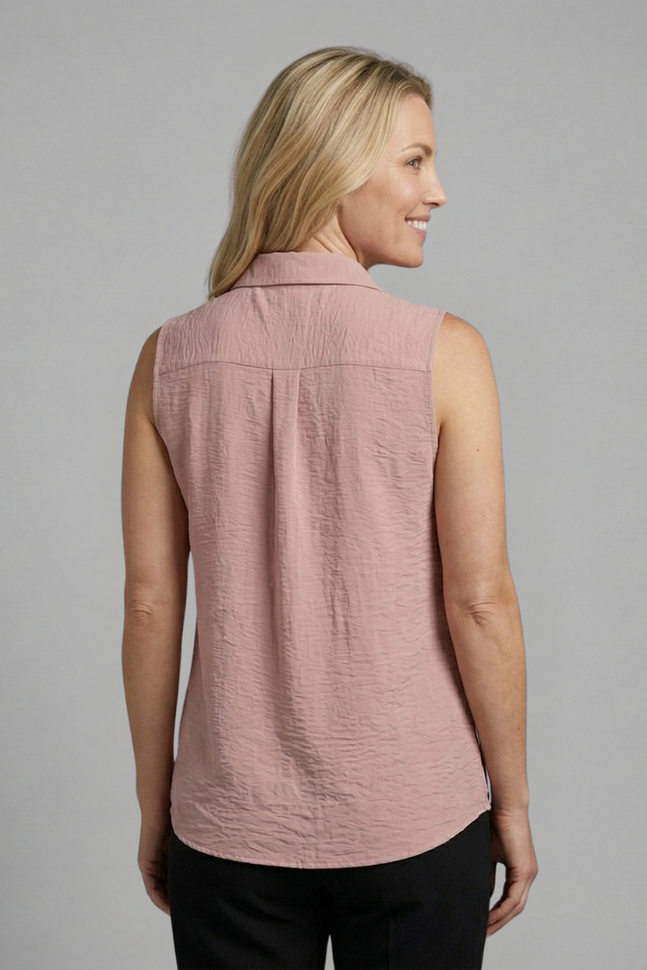 Gwen | Women's Blouse | Collar Sleeveless Cut