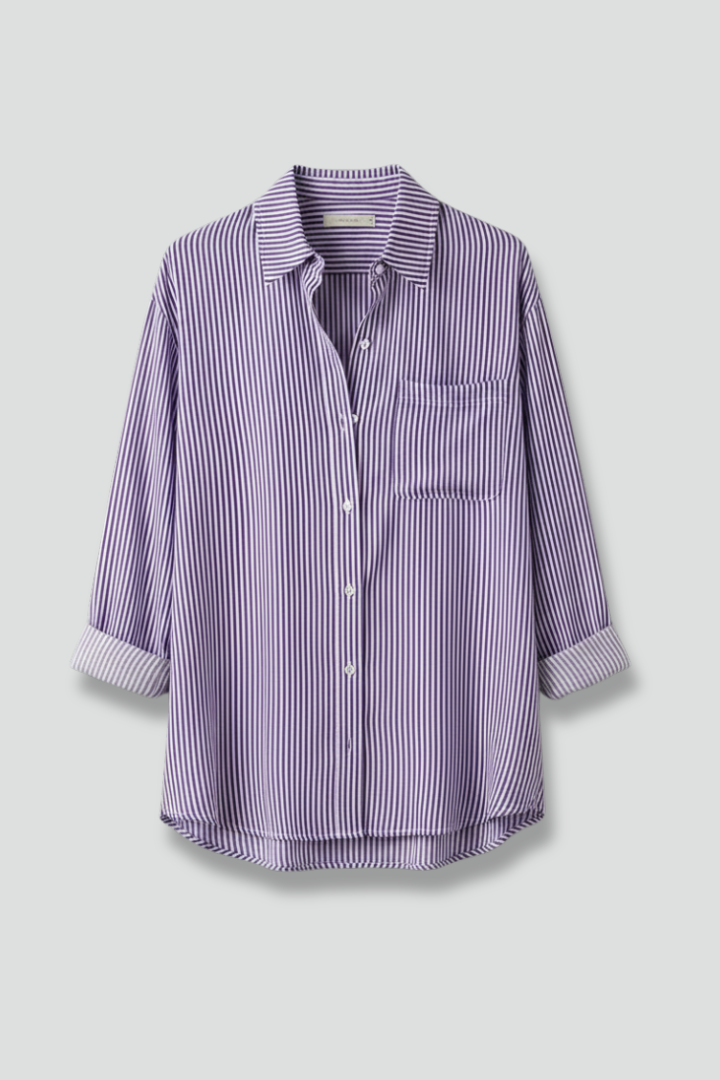 Nerys | Women's Blouse | Collar Stripe Pattern
