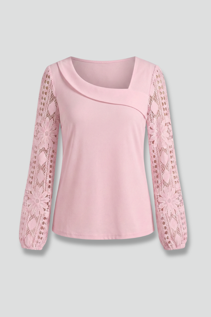 Zephine | Women's Blouse | Round Neck Lace Sleeves