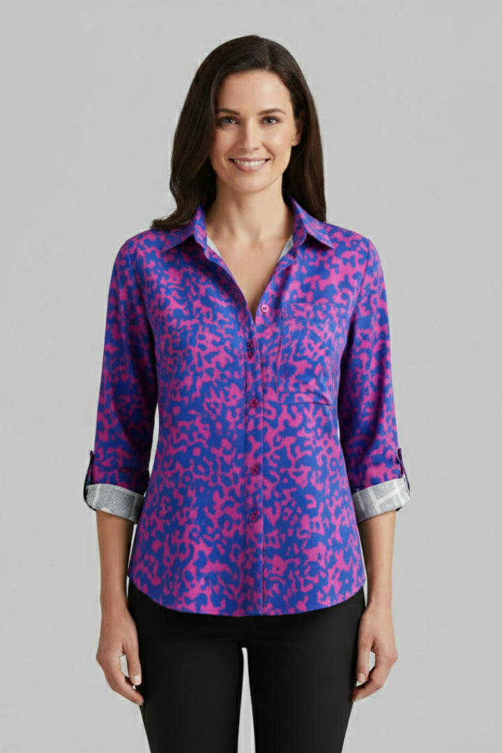 Caelia | Women's Blouse | V-Neck Long Sleeves Relaxed