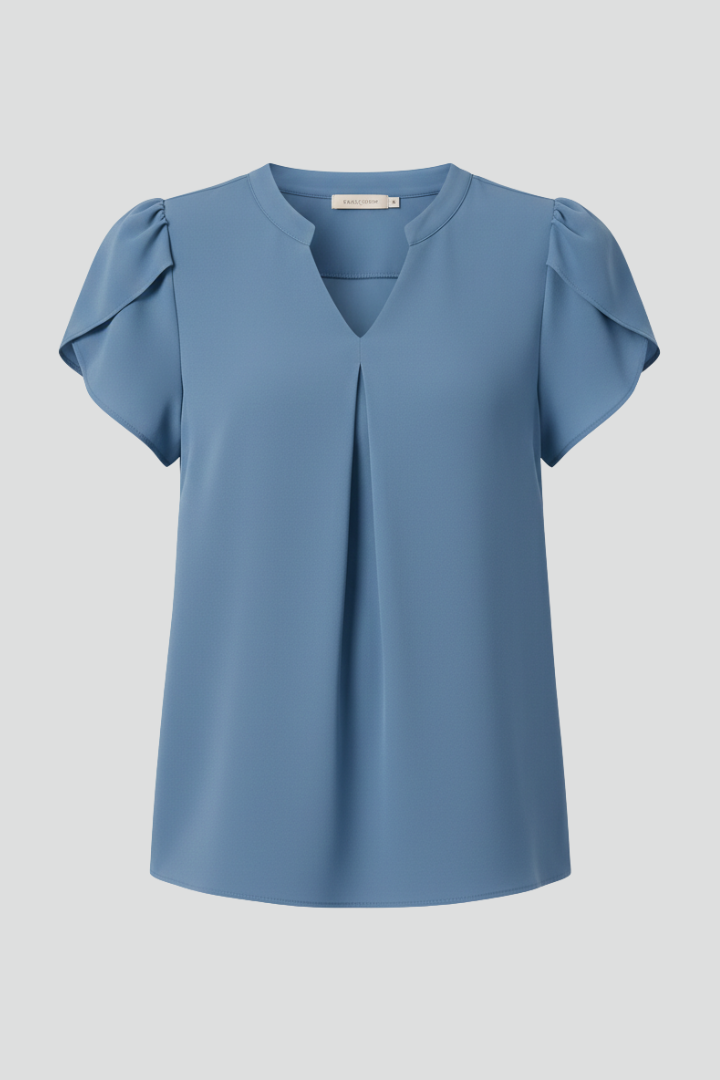 Ffion | Women's Blouse | V-Neck Short Sleeves Light