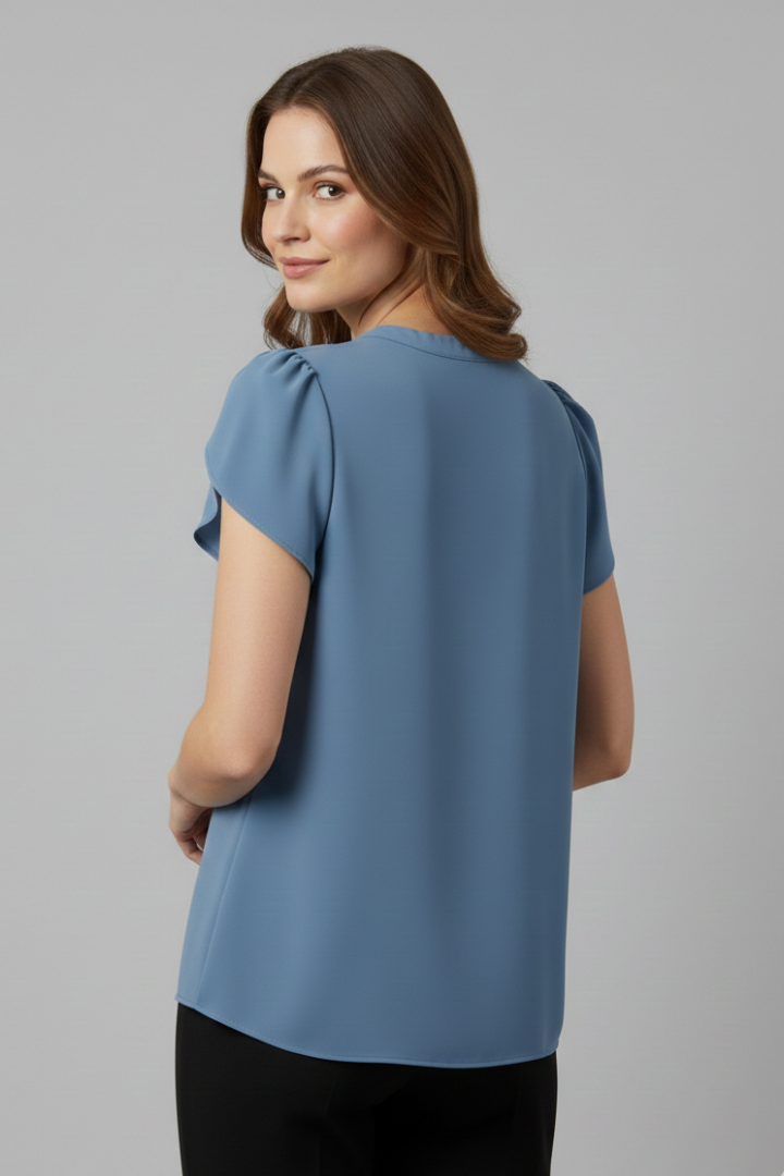 Ffion | Women's Blouse | V-Neck Short Sleeves Light