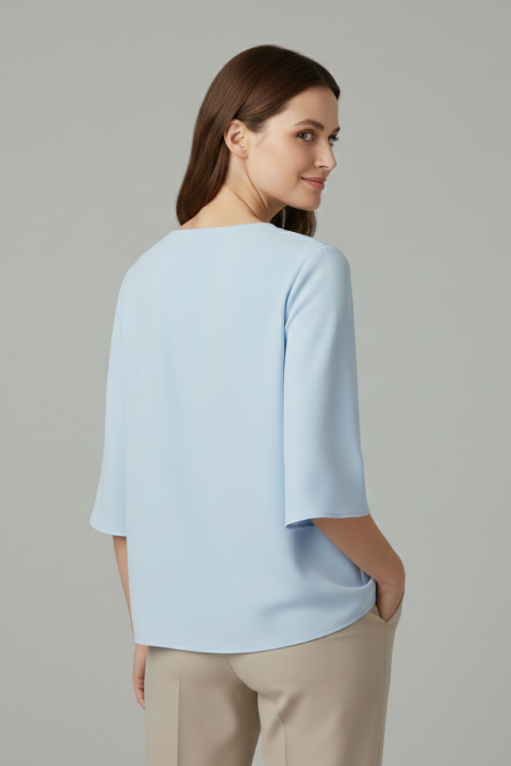 Klara | Women's Blouse | V-Neck Three-Quarter Sleeves