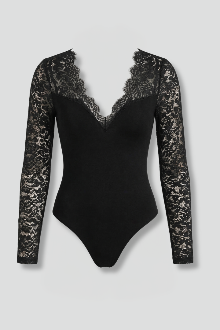Abena | Women's Blouse | V-Neck Lace Sleeves