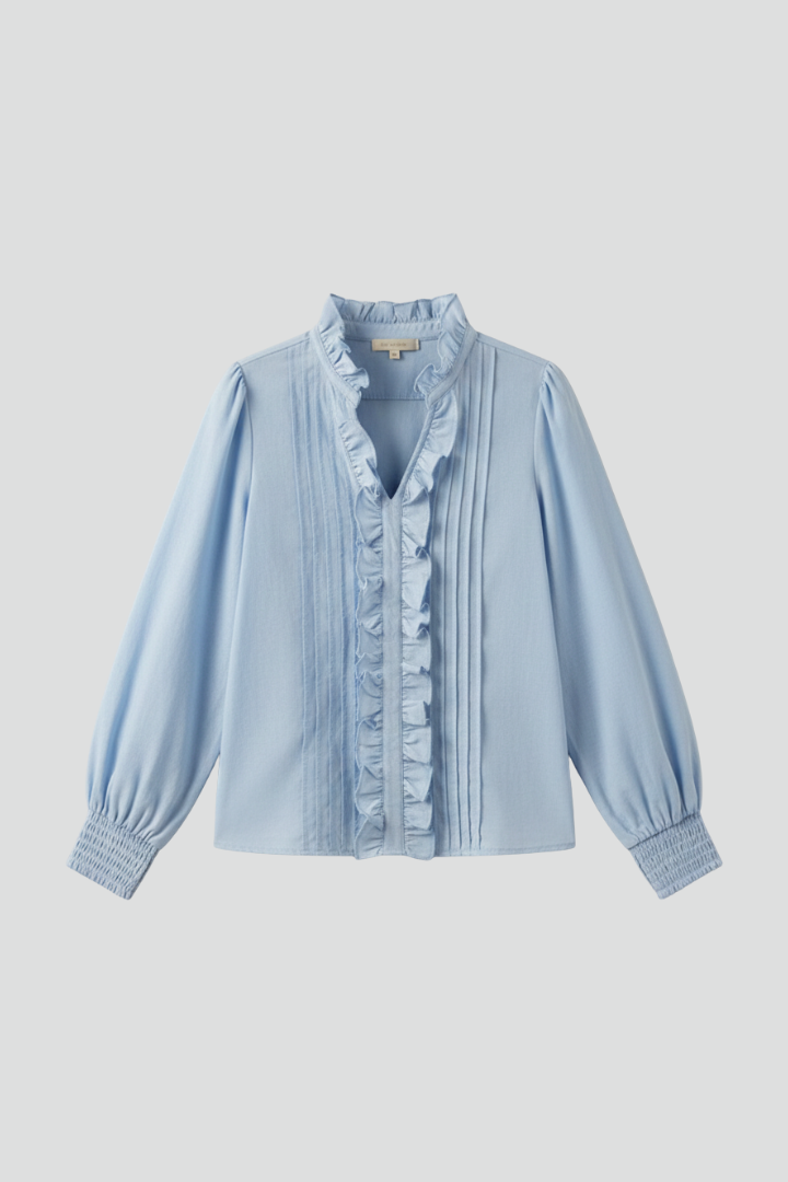 Lotte | Women's Blouse | V-Neckline Ruffle Trim