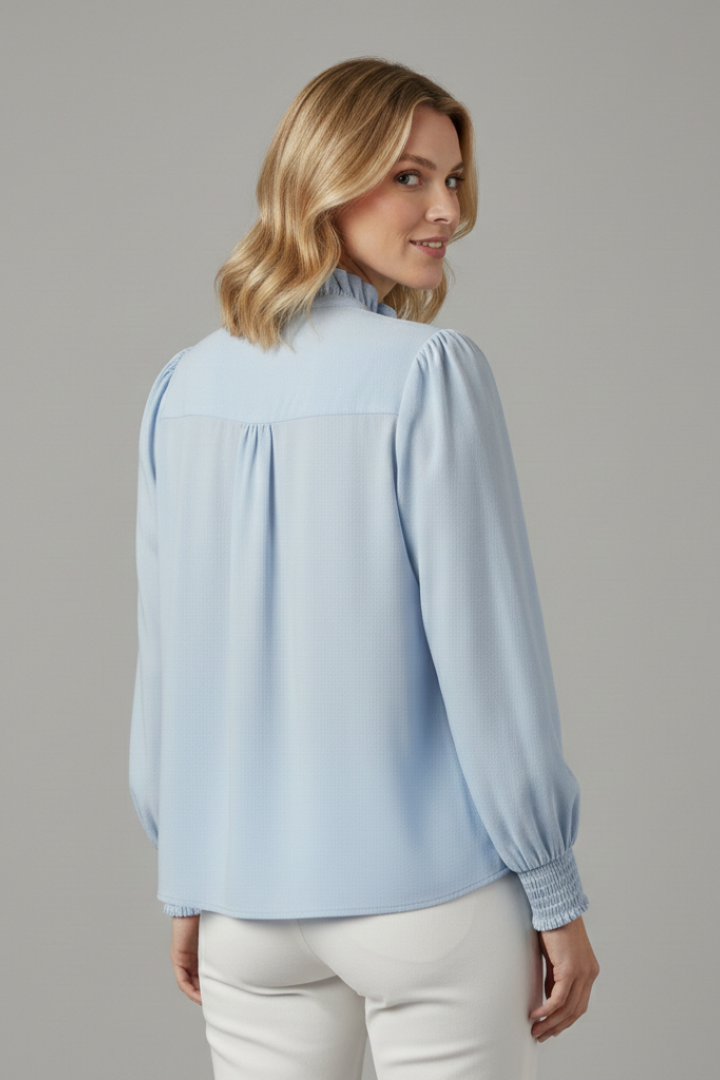 Lotte | Women's Blouse | V-Neckline Ruffle Trim